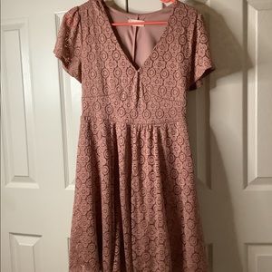 Altar’d State Pink Dress Size Small Shirt Sleeve